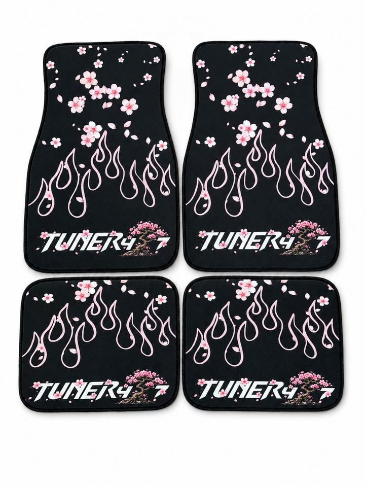 Cherry Blossom Flame Floor Mats