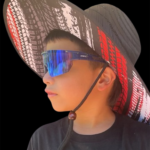 STRAWHAT TIRE MARK AND SUNGLASS MODELED