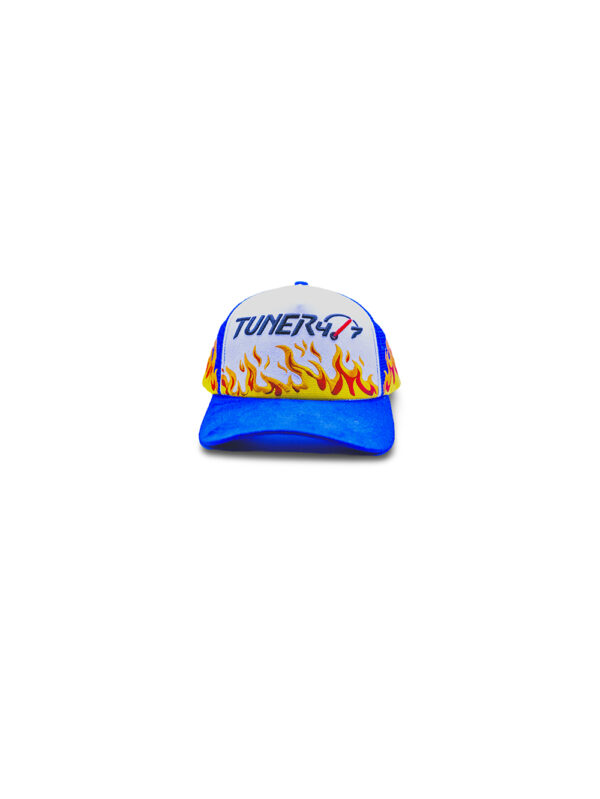 Hats With Flames - Blue and white